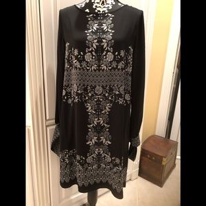 ✨Max Studio Modest high neck hem knot detail long sleeved comfy sheath